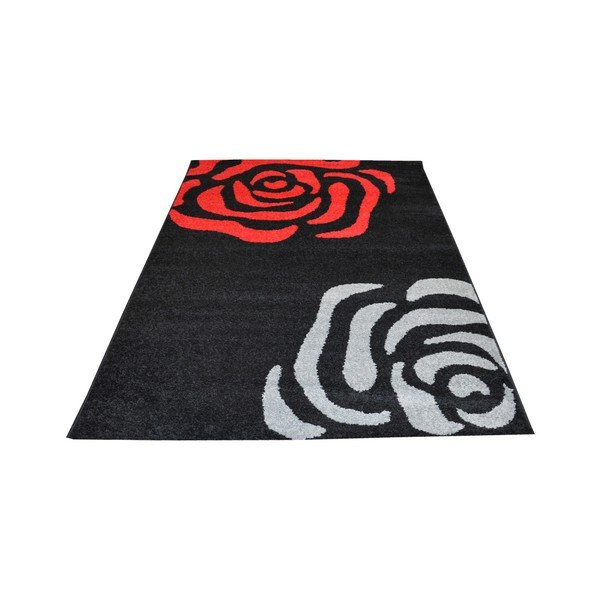 Koberec Flair Rugs Fleurs Black and Red, 160 x 235 cm-image-1