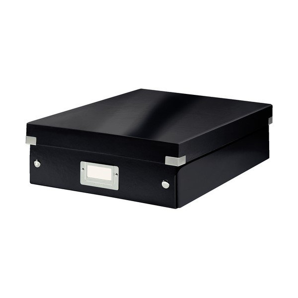Čierny kartónový úložný box s vekom 28x37x10 cm Click&Store – Leitz-image-2