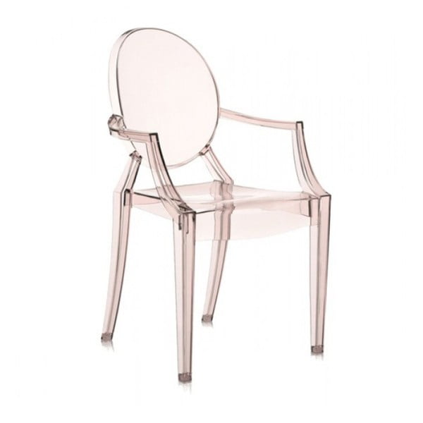 Plastová stolička Kartell Louis Ghost, svetlooranžová