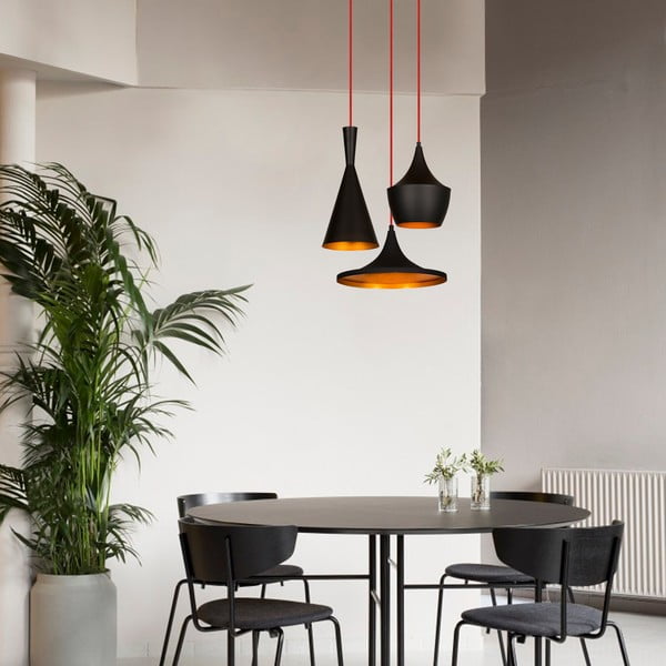 Čierne/v medenej farbe závesné svietidlo s kovovým tienidlom ø 51 cm Elmas – Opviq lights-image-1