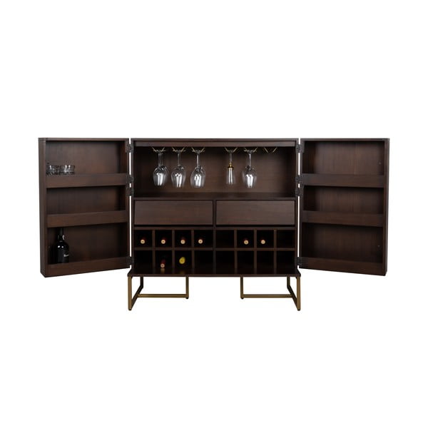 Vinotéka v dekore exotického dreva na 24 fliaš, 100x100 cm Class - Dutchbone-image-4