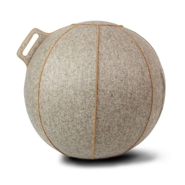 Sivo-béžová plstená lopta na sedenie VLUV, 75 cm