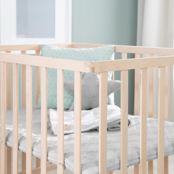 Sivá detská ohrádka z bukového dreva 75x100 cm Roba style – Roba-image-1