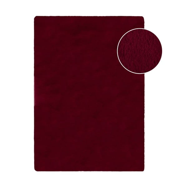 Vínová syntetická kožušina 160x230 cm Ivy Luxury Fur – Flair Rugs