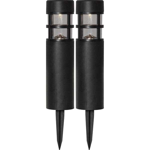 Súprava 2 vonkajších solárnych LED svietidiel Star Trading Rundi, výška 28 cm