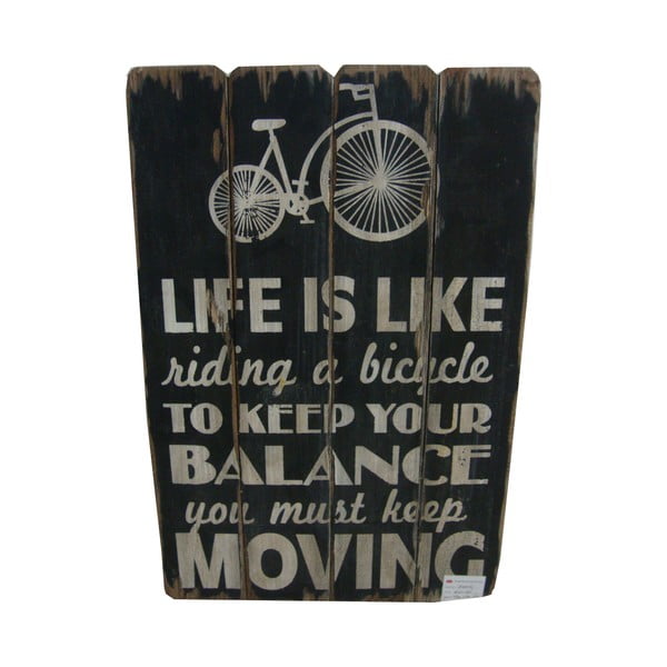 Závesná ceduľa Life is Like Riding Bicycle