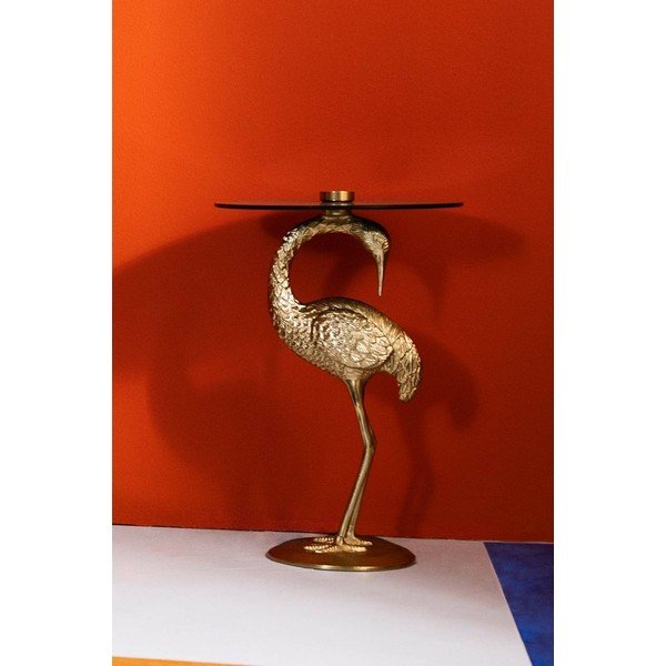 Okrúhly odkladací stolík so sklenenou doskou ø 40 cm Galapagos – Jotex-image-4