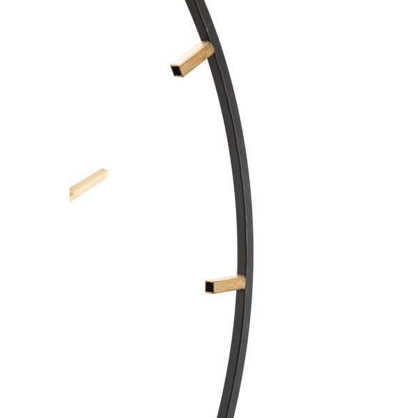 Čierne nástenné hodiny s detailmi v zlatej farbe Mauro Ferretti Goldy, ø 60 cm-image-4