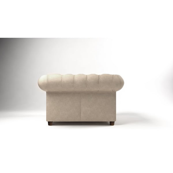 Krémové zamatové kreslo Cambridge - Ropez-image-2