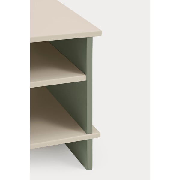 Zeleno-krémový nočný stolík s poličkami Inari – Teulat-image-4