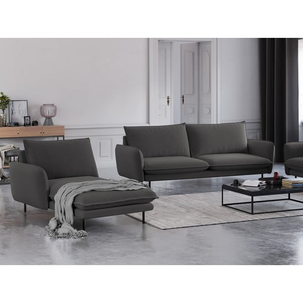 Tmavosivá leňoška Cosmopolitan Design Vienna, ľavý roh-image-1