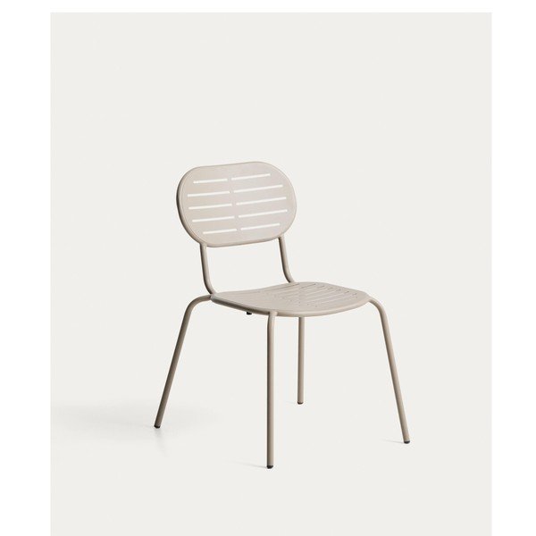 Taupe kovová záhradná stolička Brai – Kave Home
