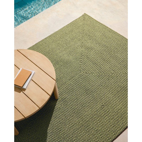 Zelený vnútorný a vonkajší koberec z recyklovaných vlákien 160x230 cm Despas – Kave Home-image-1