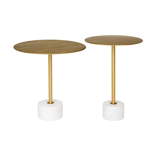 Kovový okrúhly odkladací stolík ø 41 cm Lecco – House Nordic-image-2