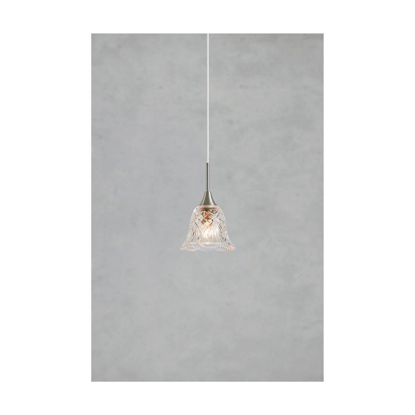 Závesné svietidlo v striebornej farbe so skleneným tienidlom ø 13,5 cm Luna – Markslöjd-image-2