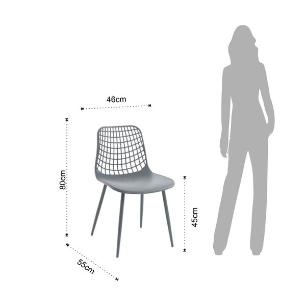 Sivé jedálenské stoličky v súprave 2 ks Nairobi – Tomasucci-image-4