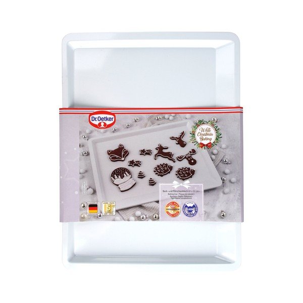 Biely oceľový plech na pečenie Dr. Oetker White Christmas Baking, 42 x 33 cm-image-3