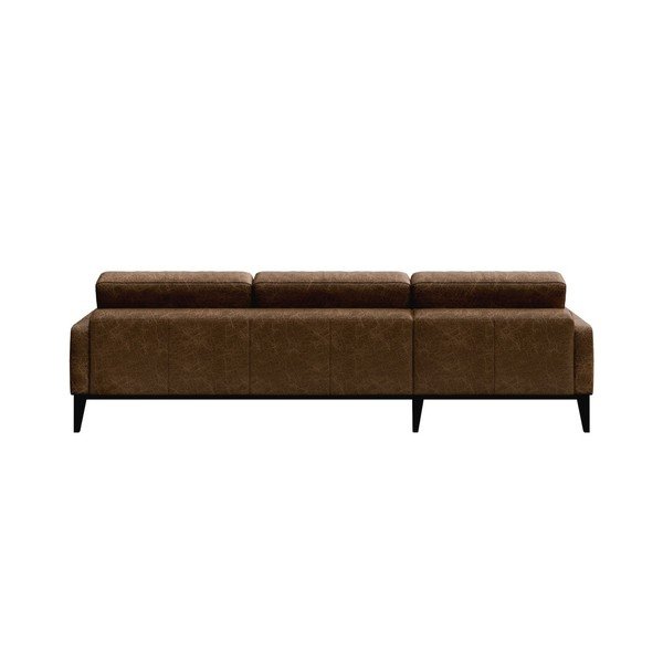 Koňakovohnedá kožená rohová pohovka MESONICA Musso Tufted, pravý roh-image-3