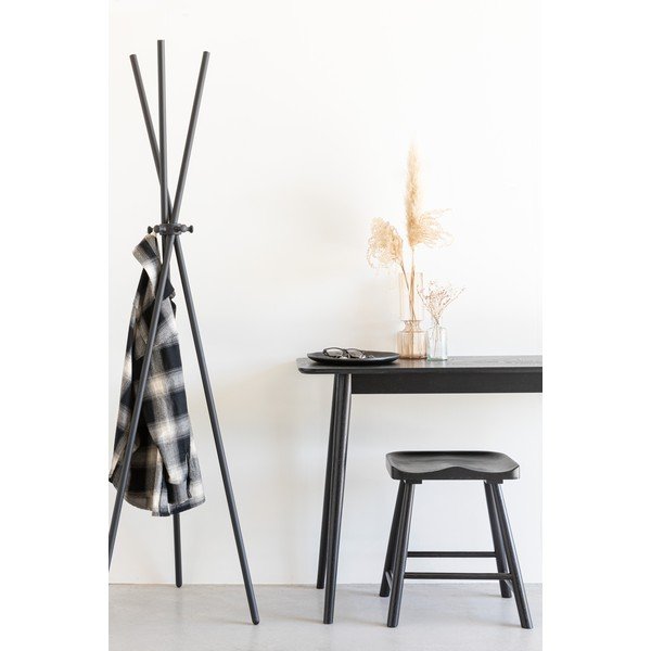 Čierna stolička z dubového dreva Vander – White Label-image-1