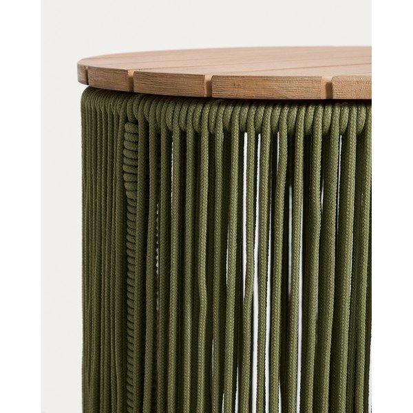 Okrúhly záhradný stolík s doskou z akácie ø 40 cm Dandara – Kave Home-image-3