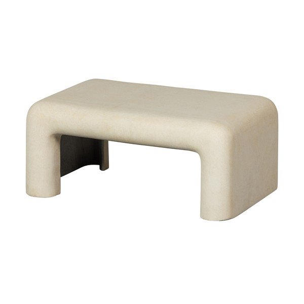 Krémové konferenčné stolíky v súprave 2 ks v dekore kameňa 42x92 cm Stani – WOOOD-image-2