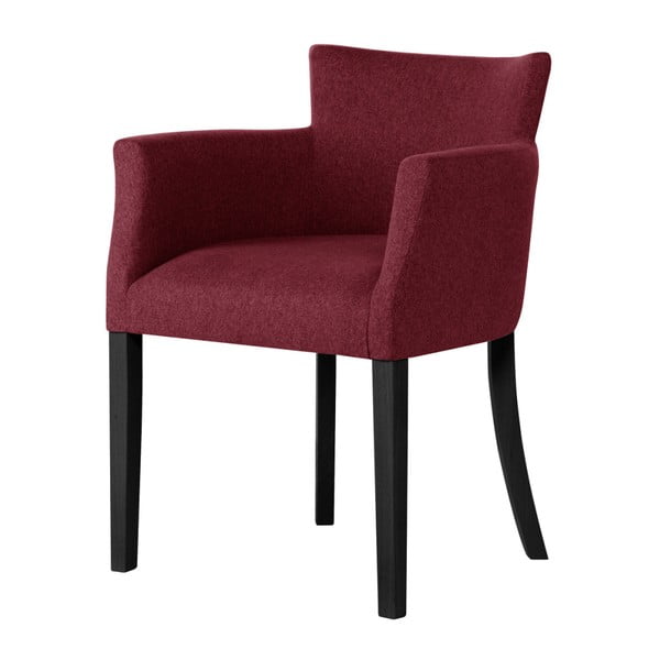 Červené stolička s čiernymi nohami Ted Lapidus Maison Santal
