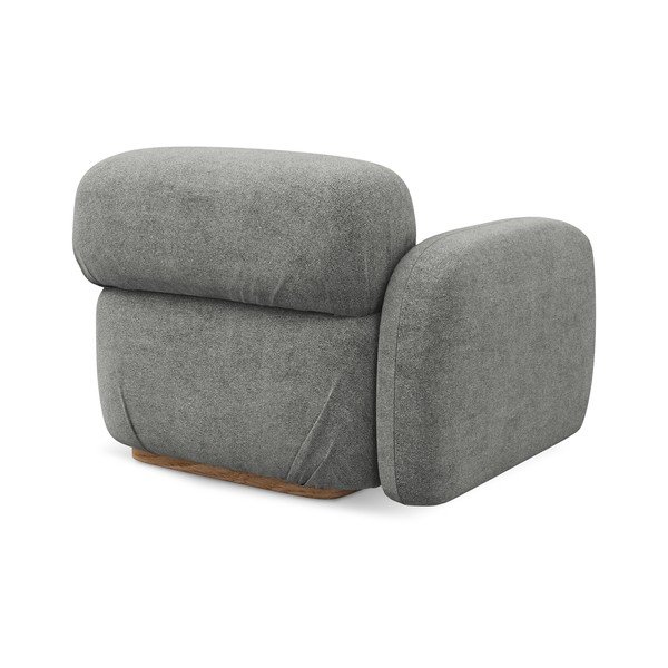 Sivý modul pohovky z textílie buklé (ľavý roh) Ailani – Makamii-image-3