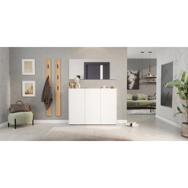 Biela skrinka v dekore duba 138x105x25 cm Libbiano – Germania-image-4