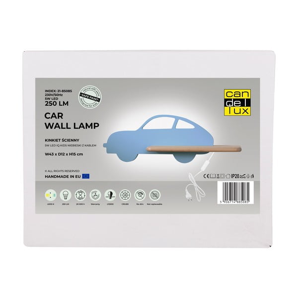 Modré detské svietidlo Car - Candellux Lighting-image-2