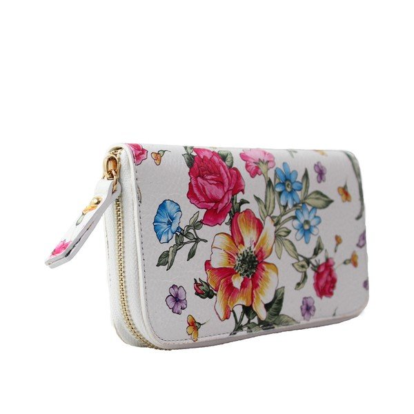 Kožená peňaženka s kvetinami Chicca Borse Flowerina-image-1