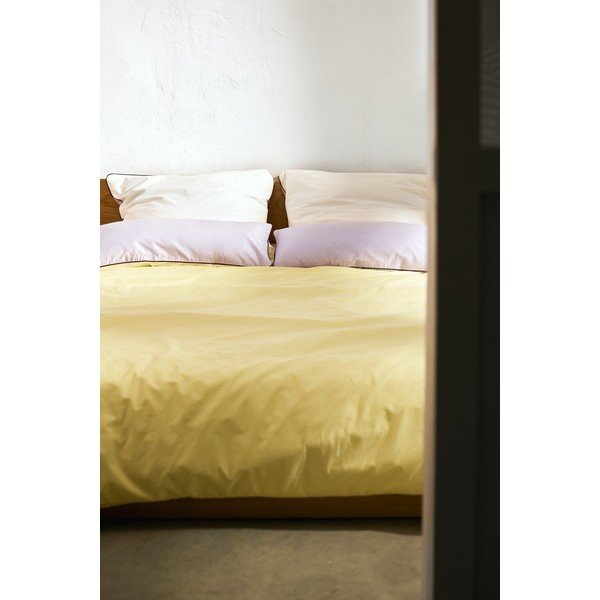 Žltá obliečka na perinu na jednolôžko z bavlneného saténu 140x200 cm Oba – noo.ma-image-3