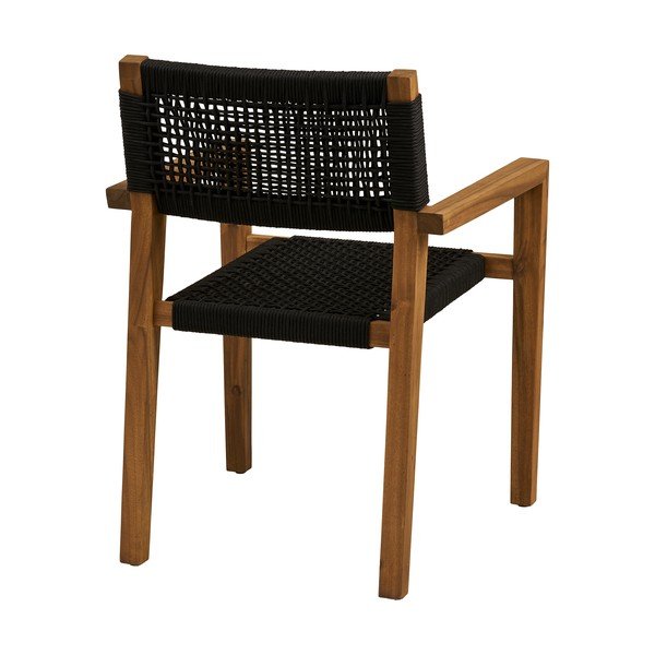 Čierna drevená záhradná stolička Anzio – House Nordic-image-4