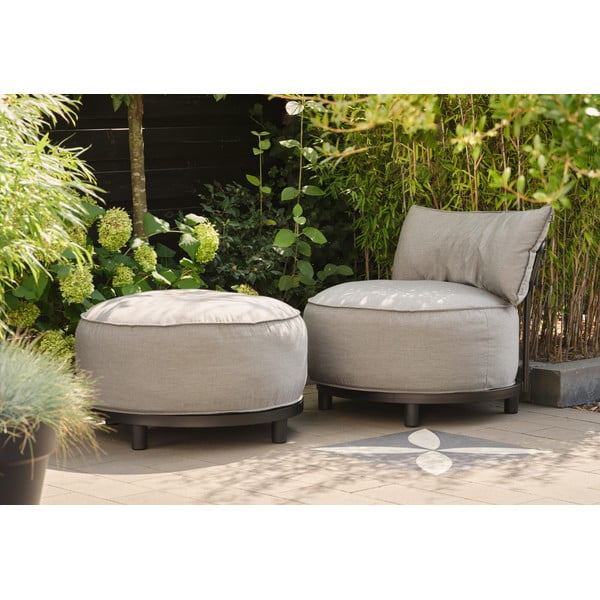 Svetlosivé polstrované záhradné kreslo Emma – Hartman-image-1