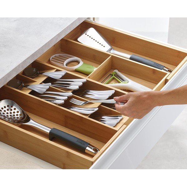 Nastaviteľný bambusový príborník do zásuvky v prírodnej farbe 32 x 40 cm DrawerStore Bamboo – Joseph Joseph-image-1
