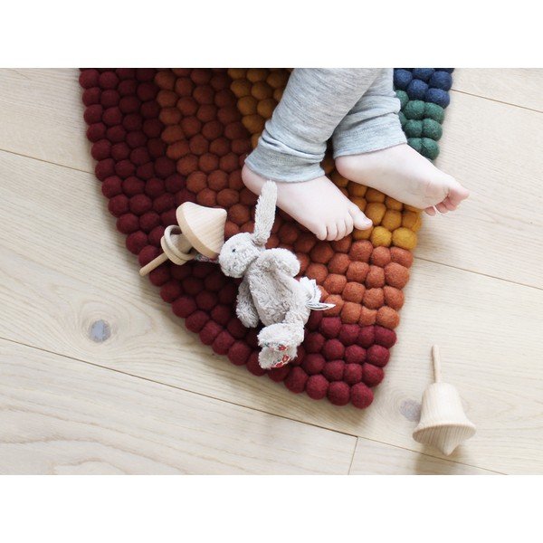 Detský guľôčkový vlnený koberec Wooldot Ball rugs Rainbow Multi-image-2