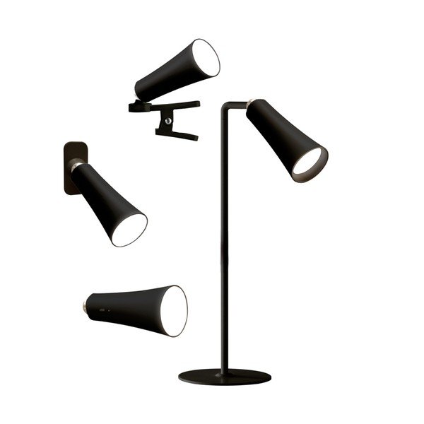 Čierna LED stolová lampa (výška  47,5 cm) 4in1 – Brandani