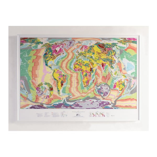 Mapa v priehľadnom puzdre The Future Mapping Company World Geology Map, 100 × 70 cm