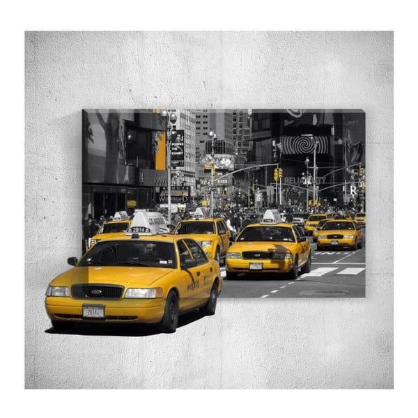 Nástenný 3D obraz Mosticx Yellow Taxis, 40 × 60 cm