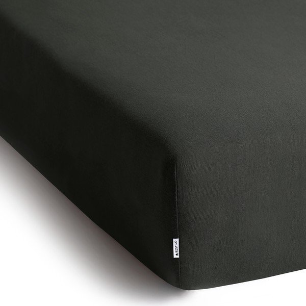 Tmavosivá napínacia plachta jersey 220x200 cm Amber – Restilo-image-2