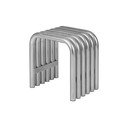 Kovová záhradná stolička v striebornej farbe Nokk – noo.ma