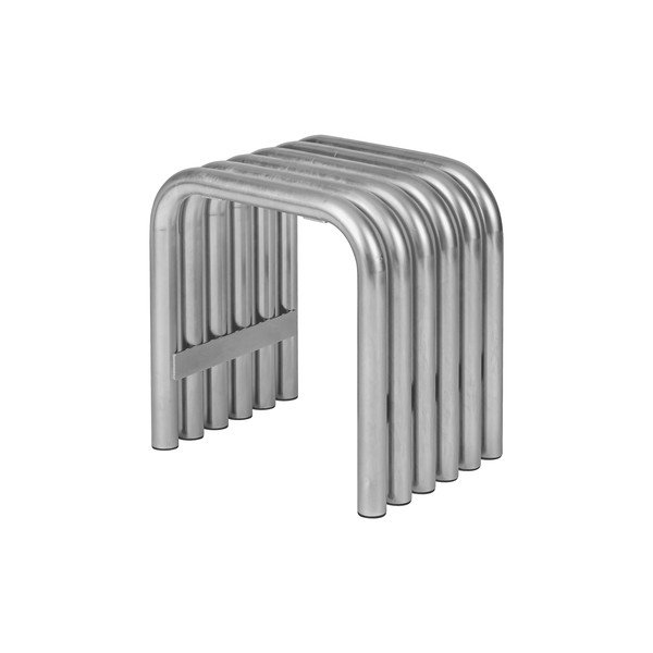 Kovová záhradná stolička v striebornej farbe Nokk – noo.ma