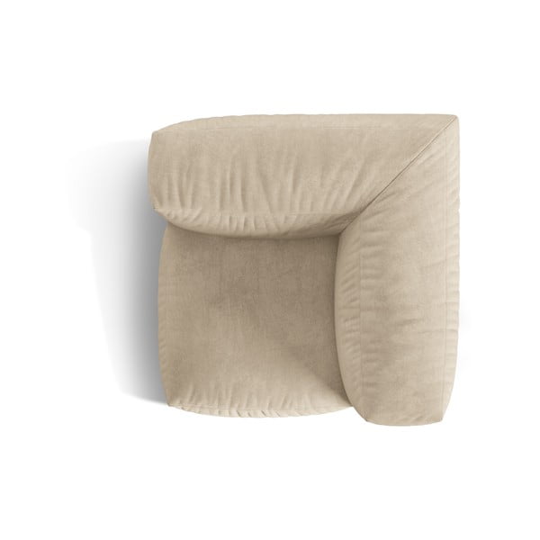 Béžový zamatový modul pohovky (variabilný) Martina – Micadoni -image-3