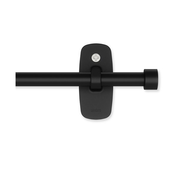 Matne čierna oceľová roztiahnuteľná garniža 40 - 71 cm Adhera – Umbra