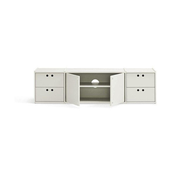 Krémový TV stolík 157x42x40 cm Wally – Teulat-image-2