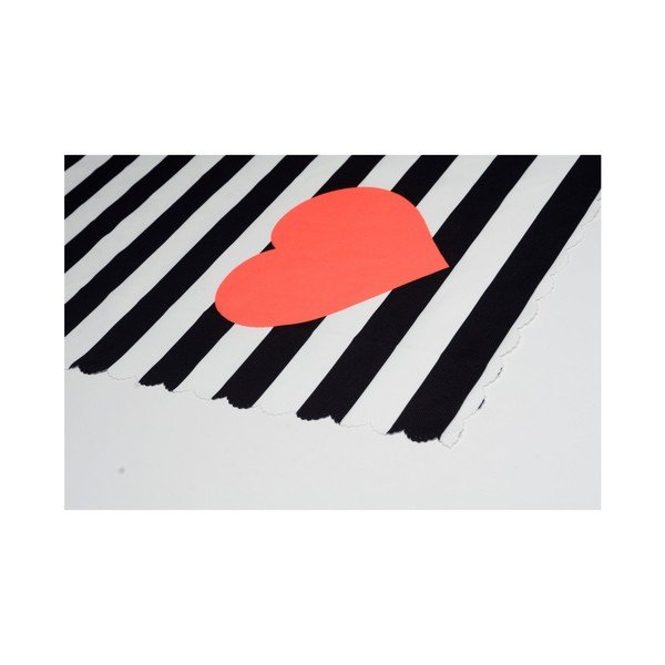 Behúň na stôl z mikrovlákna Minimalist Cushion Covers Stripes with Heart, 45 × 145 cm-image-1