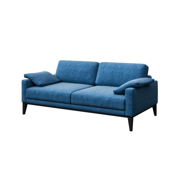 Modrá dvojmiestna pohovka s drevenými nohami MESONICA Musso Regular-image-1
