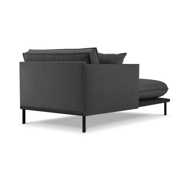 Tmavosivá zamatová leňoška (ľavý roh) Auguste – Interieurs 86-image-2