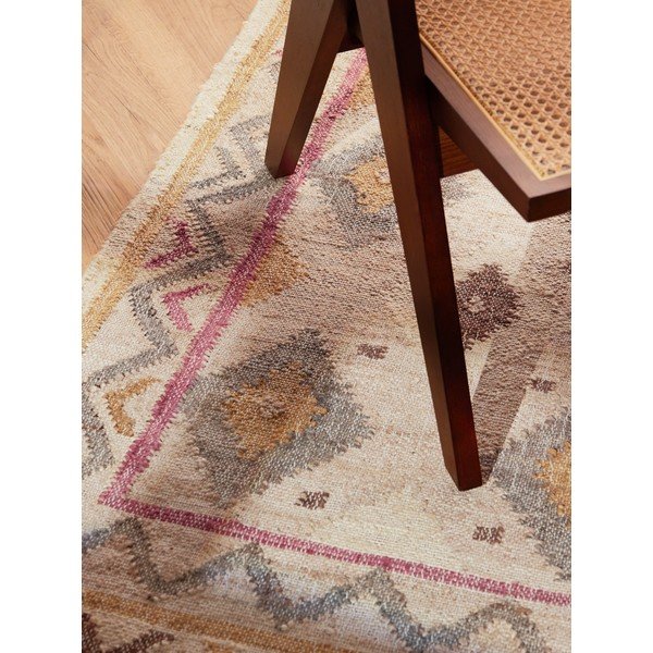 Krémový ručne tkaný jutový behúň 80x200 cm Roya Imani – Elle Decoration-image-3