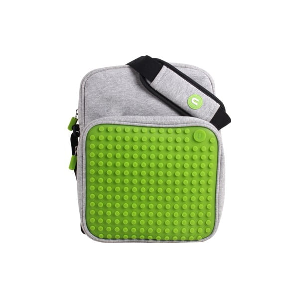 Pixelová taška cez rameno, grey/green