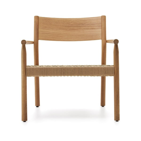 Kreslo vo svetloprírodnej farbe s výpletom Yalia – Kave Home-image-2